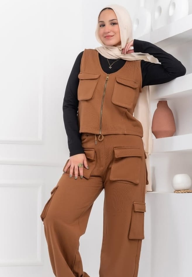 Premium Cotton Cargo Set with Tailored Fit and Functional Pockets - Akira # 