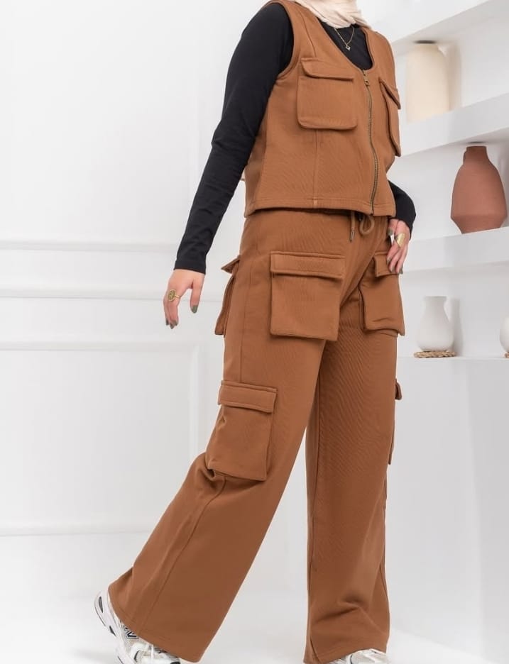 Premium Cotton Cargo Set with Tailored Fit and Functional Pockets - Akira # 